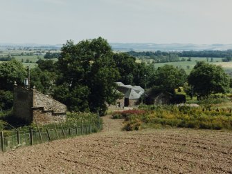 Kilspindie, Dovecot.
View from dovecot and steading from West.