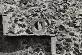 Kilspindie, Dovecot.
Detail of rat ledge and entrance hole.