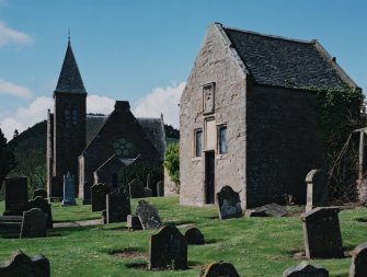 View showing relationship of Aisle to Kinfauns Parish Church from ESE