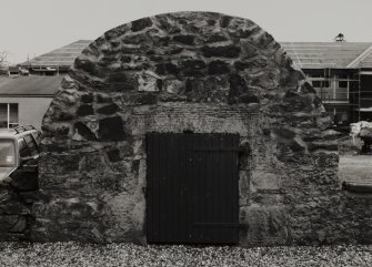 Kilgraston House, Ice-House.
General view of entrance door from West.