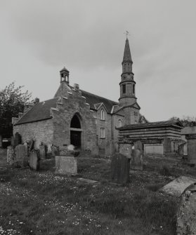 View of Church Spire from WSW showing Aisle and Lynedoch Mausoleum
