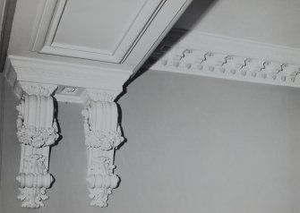 Lawers House, interior.
Detail of console bracket and cornice on main stair.