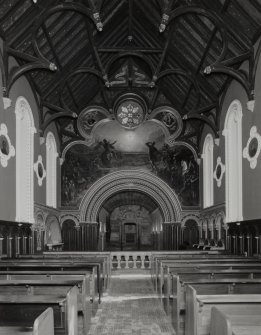 Interior, view from W showing mural depicting the Vision of Constantine