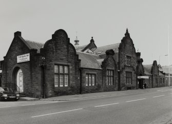 Perth, Glover Street Works, Messrs. Dewar Distillery.
General view of North office block from North-East.