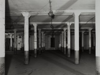 Perth, Glover Street Works, Messrs. Dewar Distillery, interior.
View of East bond ground floor view of interior.
