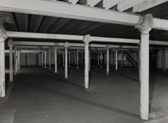 Perth, Glover Street Works, Messrs. Dewar Distillery, interior.
View of West bond view of specimen interior.