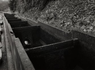 General view of S 'pool and orifice' fish ladder from W