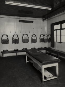 Perth, Dunkeld Road, Muirton Park Stadium, interior.
View of Dressing-room from North.