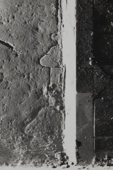 Detail of markings on grave-slab
