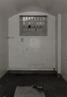 D Block, Ground floor, detail of specimen cell and window