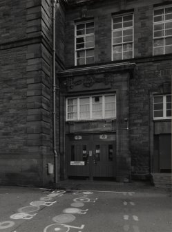 Detail of boys' entrance.