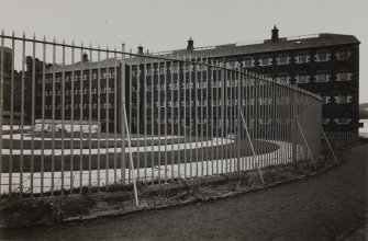 Perth, Edinburgh Road, Perth Prison.
General view of exercise yard and East wing from South.