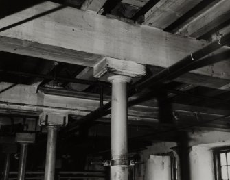 Interior.
Detail of column head in basement.