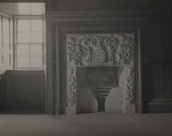 Stobhall. Interior.
View of fireplace in first floor room.