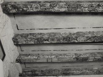 Interior.
Detail of painted beams in tower bedroom.