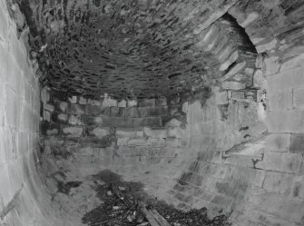 Interior.  View from N showing ashlar and rubble linings