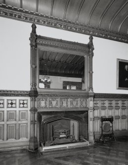 Taymouth Castle.  1st. floor, Breakfast room, view of fireplace.