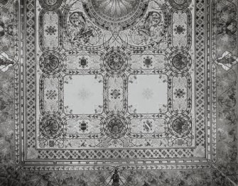 Taymouth Castle.  1st. floor, Chinese drawing-room, plan view of East end section of painted ceiling.