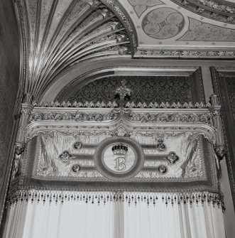 Taymouth Castle.  1st. floor, Chinese ante-room, detail of pelmet and ceiling.