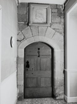 Lethendy Tower.
General view of entrance doorway.