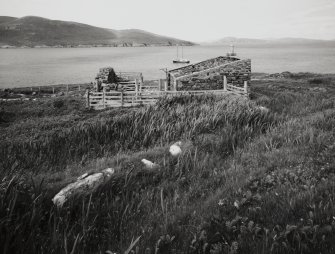 View of possible remains of school building from S.