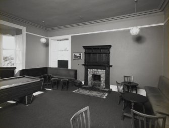 Interior.
View from NE of billiard room in public bar.