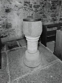 Interior.  Detail of font