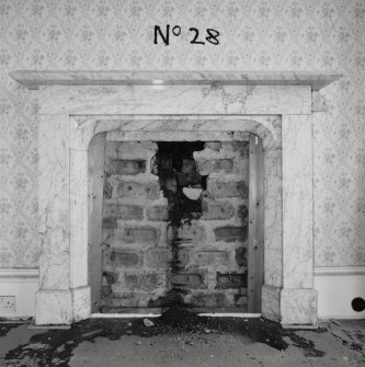 Interior. 1st floor, E Princes room, detail of fireplace