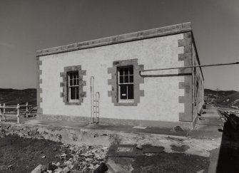 View from SSE of S end of keeper's house (W of two, possibly previously contained engine sets and compressors  for fog-horn)