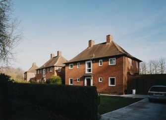 View from W of detached Officers' houses at SW end of Rosetrees Lane (NY 348 672)