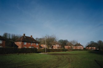 General view from SW of row of detached Officers' houses in Rosetrees Lane (NY 349 673)