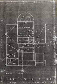 Photographic copy of roof plan.
Titled: 'Roof Plan'.