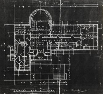 Photographic copy of ground floor plan.
Titled: 'Ground Floor Plan'.