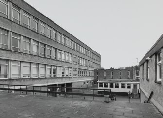 View of N block and canteen link from SSE