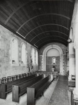 Edinburgh, East Fettes Avenue, St Luke's Parish Church, interior.
General view of choir of choir stalls.