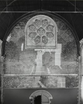 Interior. General view of mural on west wall depicting the Second Coming of Christ.