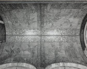 Interior. South chapel, plan view of ceiling.