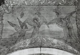 Interior. South chapel, detail of ceiling.