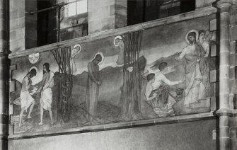 Catholic Apostolic Church, interior, nave, North wall
Detail of mural; Baptism, Temptation in the Wilderness, Calling the Apostles