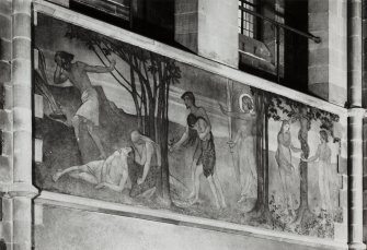 Catholic Apostolic Church, interior, nave, South wall
Detail of mural showing scenes from the Old Testament; Adam and Eve in the Garden of Eden; the Expulsion and Cain and Abel