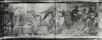 Catholic Apostolic Church, interior, nave, North wall
Detail of mural; Annunciation, Visitation, Massacre of the Innocents