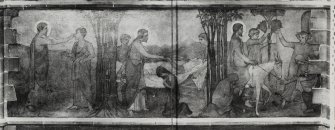 Catholic Apostolic Church, interior, nave, North wall
Detail of mural; Healing of the Blind Man, The Widow of Nain's Son, Entry into Jerusalem