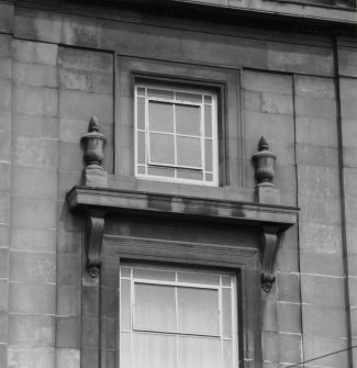 Window pediment. Detail.