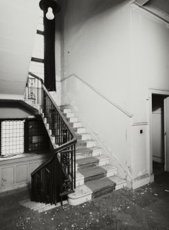 Staircase and hall 1st floor, view from West