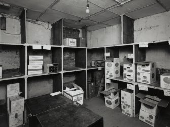 View of storeroom, No.8 basement