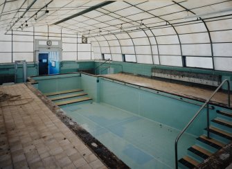 Interior. View of swimming pool from NE