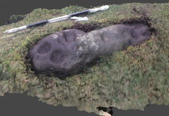 Snapshot of 3D model, from Scotland's Rock Art project, Cockleroy, West Lothian
