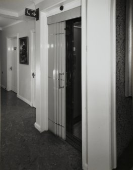Ground floor, corridor to North of staircase hall, detail of lift