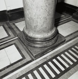 Vestibule floor and column base, detail