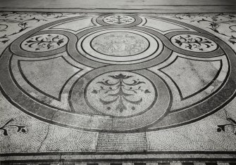 Banking hall floor mosaic, detail